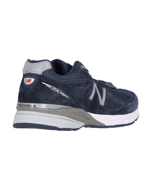 New Balance Blue 990V4 Sneakers
