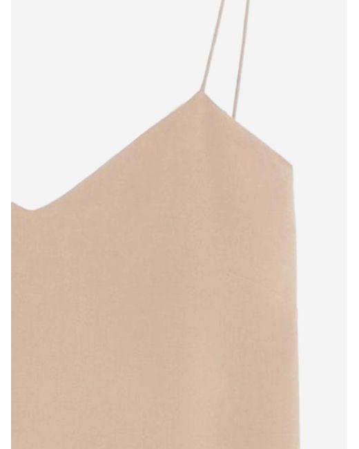 Max Mara Natural Silk Top With Thin Straps Tops
