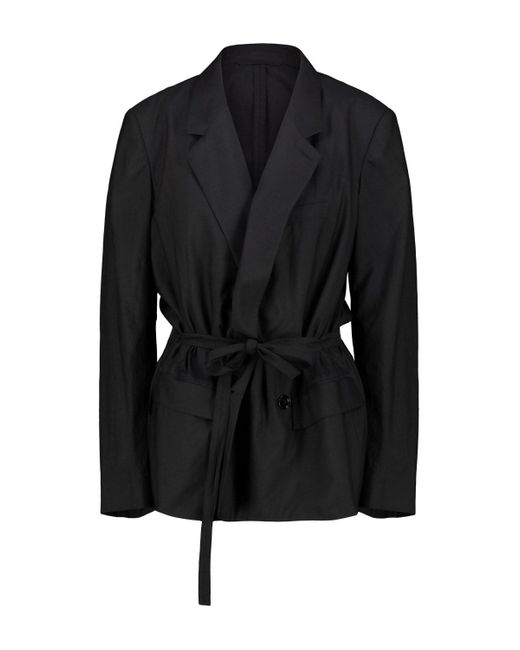 Lemaire Black Belted Light Tailored Jacket