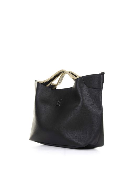 Ermanno Scervino Black Rachele Large Leather Handbag
