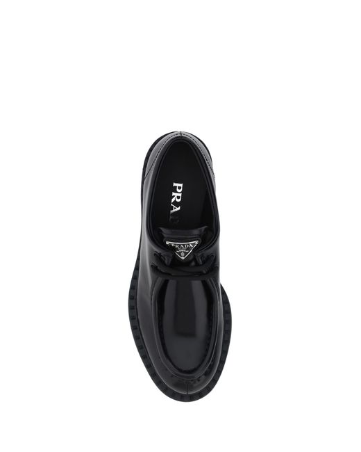 Prada Black Logo Leather Loafer