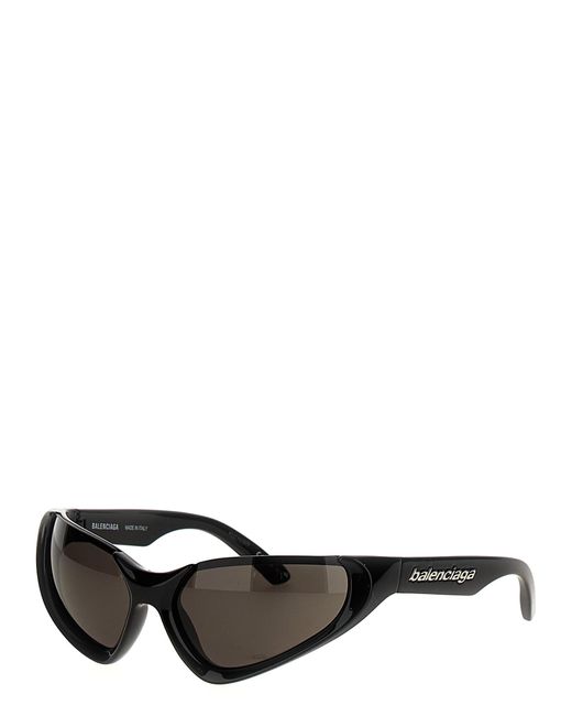 Balenciaga Black 'Xpander Rect' Sunglasses