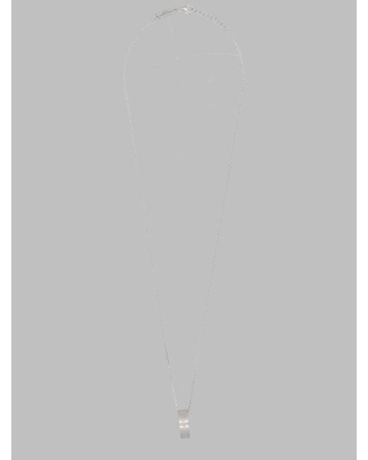 Maison Margiela White Necklace With Ring Pendant Brass Necklaces for men