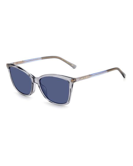 Jimmy Choo Blue Sunglasses Square Full Rim, Transparent Frame And Lens Ba-G-S0Kb7Ku