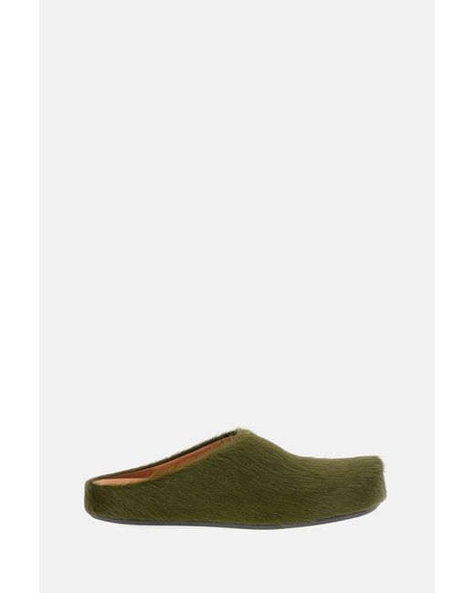 Marni Green Flat Shoes Calf Leather for men
