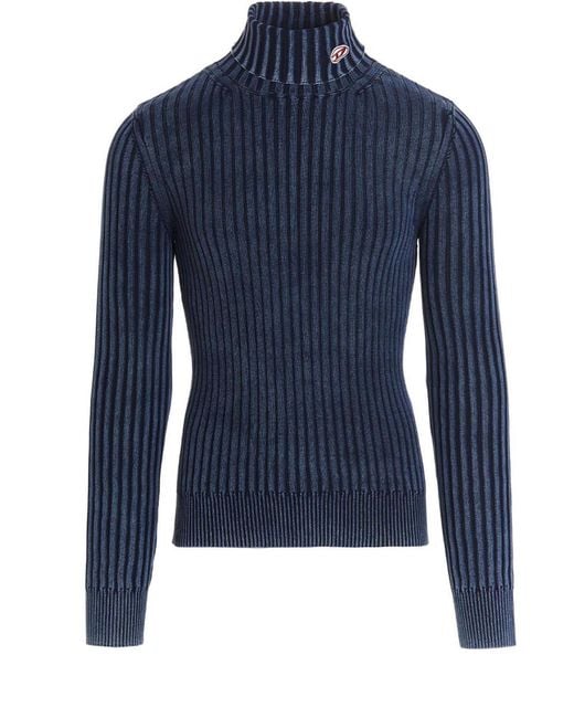 DIESEL Blue Christopher Turtleneck Sweater for men