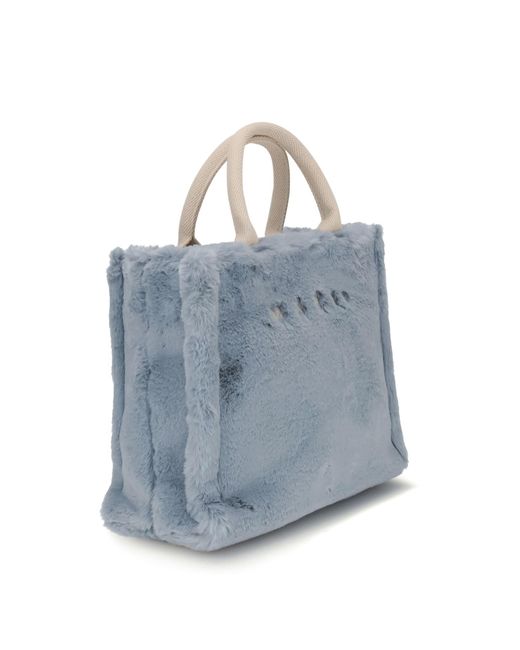 Marni Blue Small Basket Tote Bag
