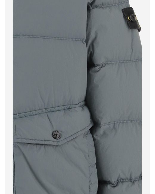 Stone Island Gray Technical Hooded Jacket for men
