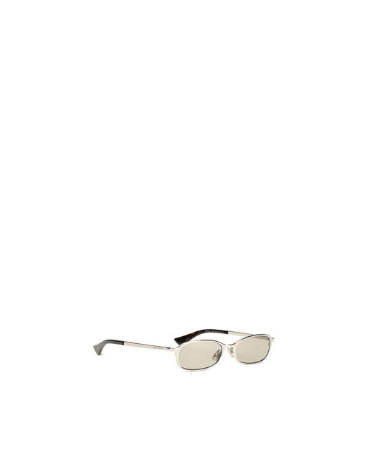 Saint Laurent White Acetate Sunglasses