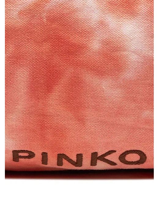 Pinko Orange Tote Bag Cotton Tote-Bags