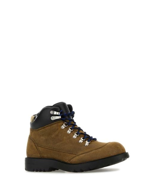 Burberry Brown Suede Moor Ankle Boots for men