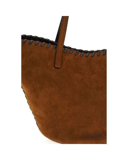 Staud Brown Calf Leather Bos Taurus Handbag Bag