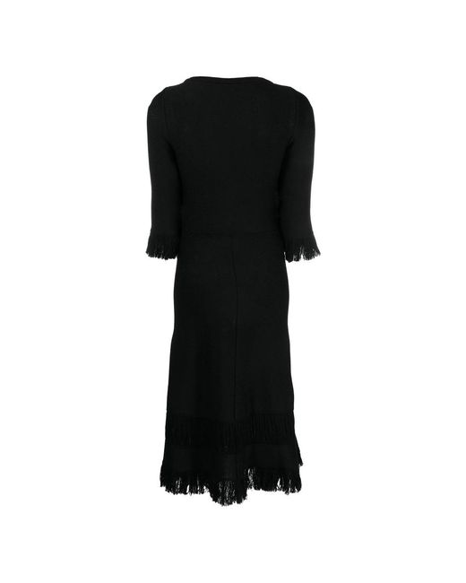 Charlott Black Dress Wool: 100