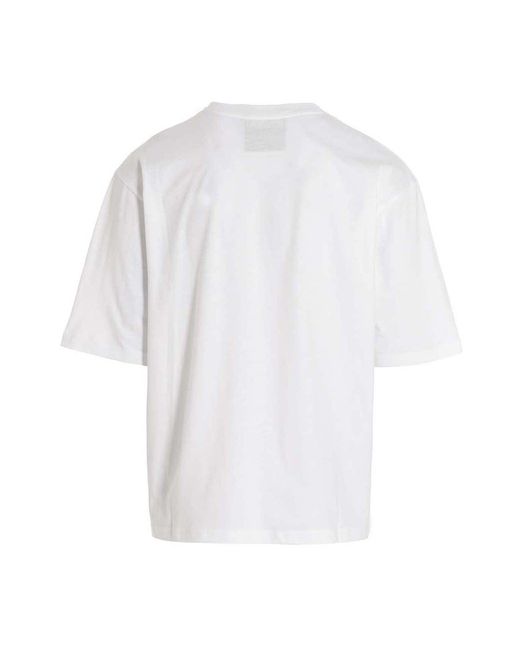 Moschino Logo Embroidery T-shirt White for men