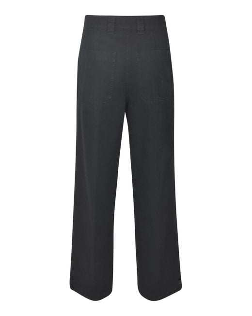 Aspesi Blue Button Fitted Trousers