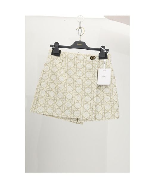 Dior White Shorts Db-Tweed Polyamide