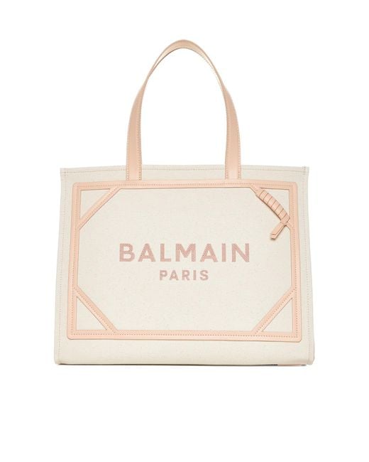 Balmain Natural 'b-army 42' Shopper Bag,