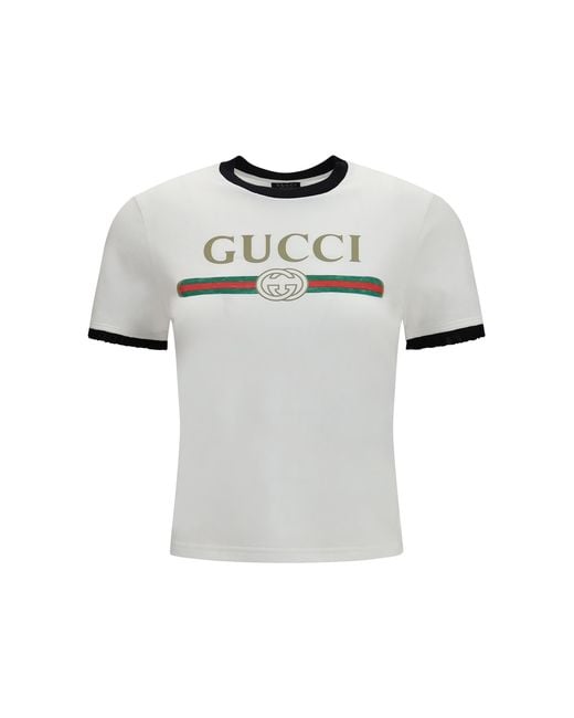Gucci White T-Shirt Cotton Jersey T-Shirts & Jerseys