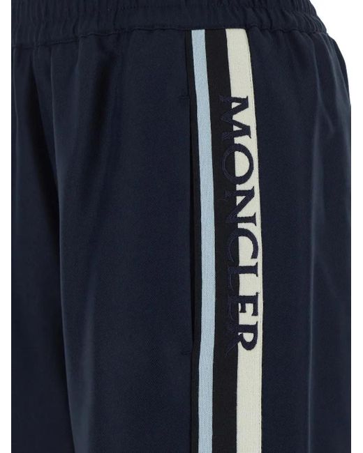 Moncler Blue Logoed Sweatpants