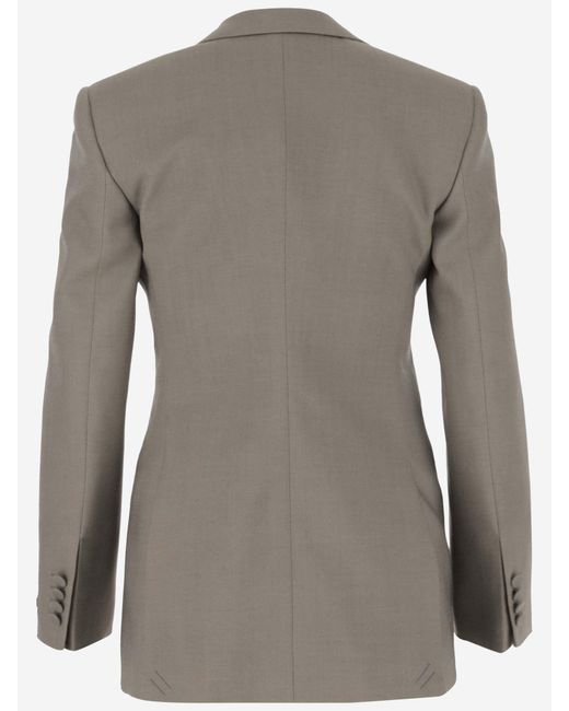 Burberry Gray Wool Tailored Jacket