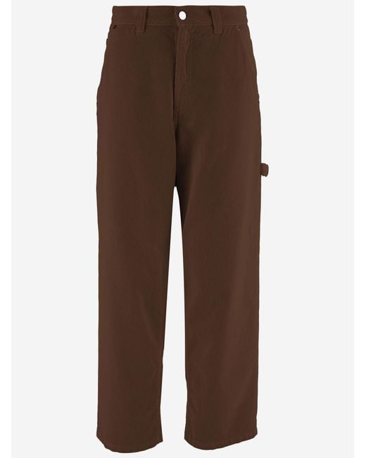 Haikure Brown Pants Ribbed Cotton Velvet Trousers