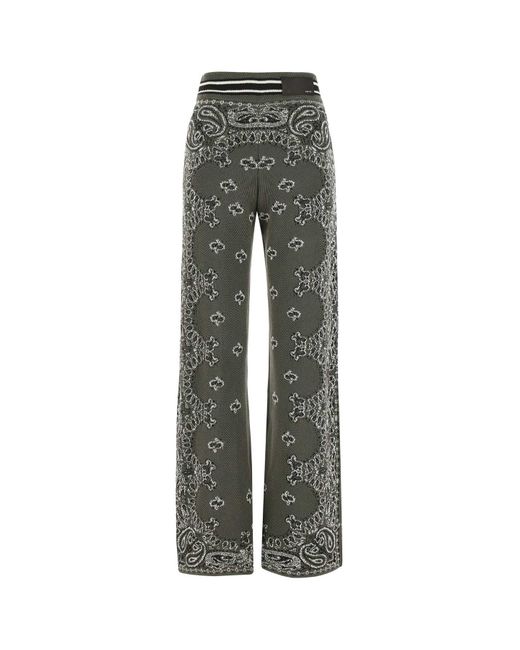 Amiri Gray Embroidered Cotton Blend Joggers