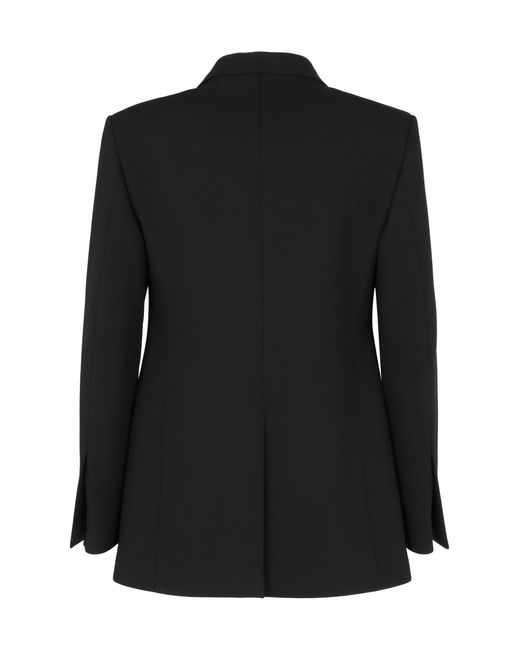 Ferragamo Black Contrasting Lapel Tuxedo Blazer Virgin Wool; Polyester Suit & Dinner Jackets for men