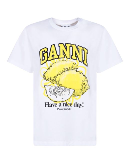Ganni White T-Shirts