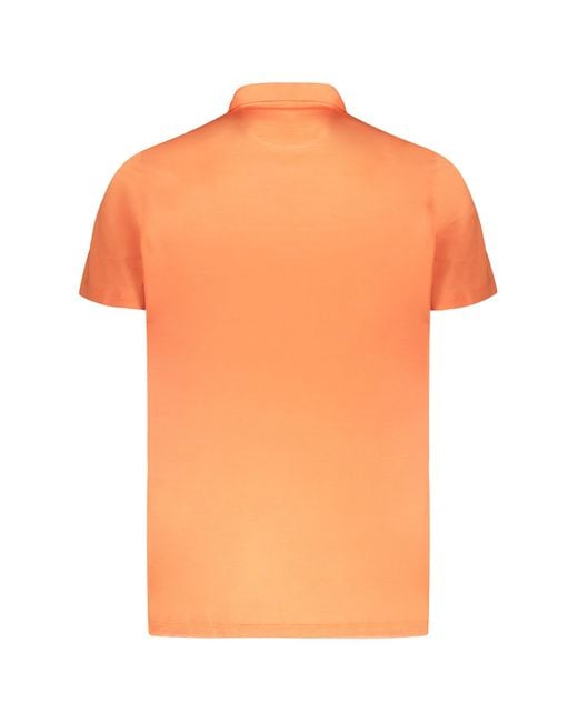 Moorer Orange Cotton Polo Shirt for men