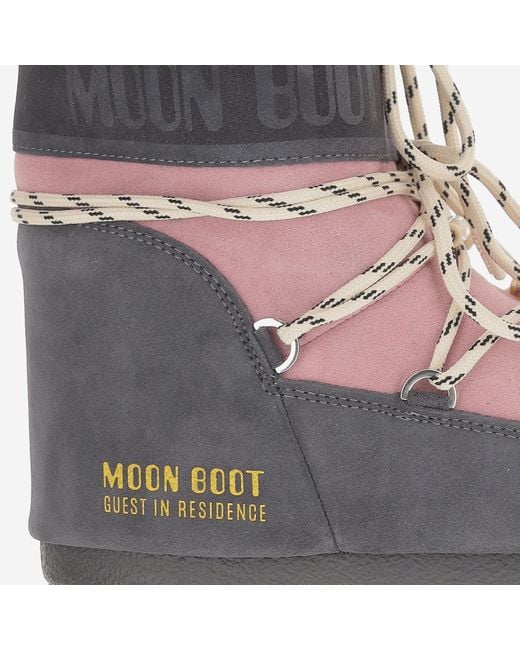 Moon Boot Gray Icon Low Boots Leather