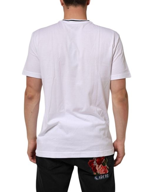 Dolce & Gabbana White Sacred Heart Short Sleeve Men T for men