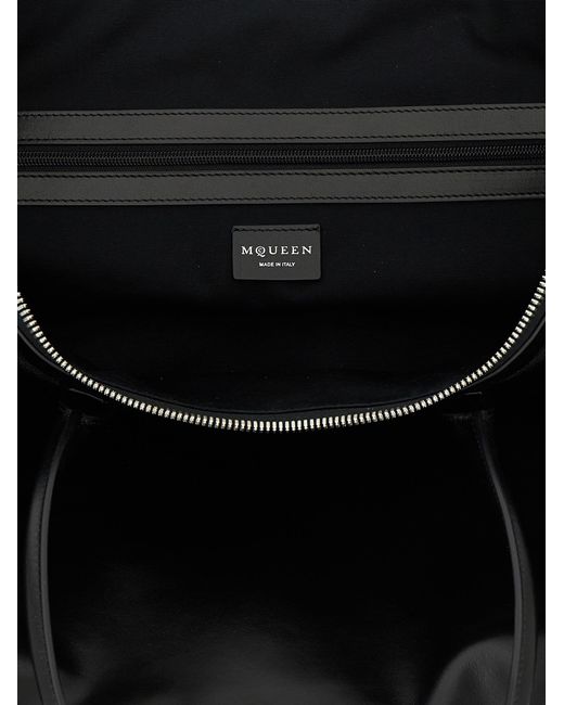 Alexander McQueen Black 'Maxi Manta' Shoulder Bag