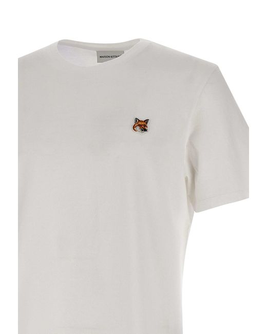 Maison Kitsuné White Cotton T-Shirt for men