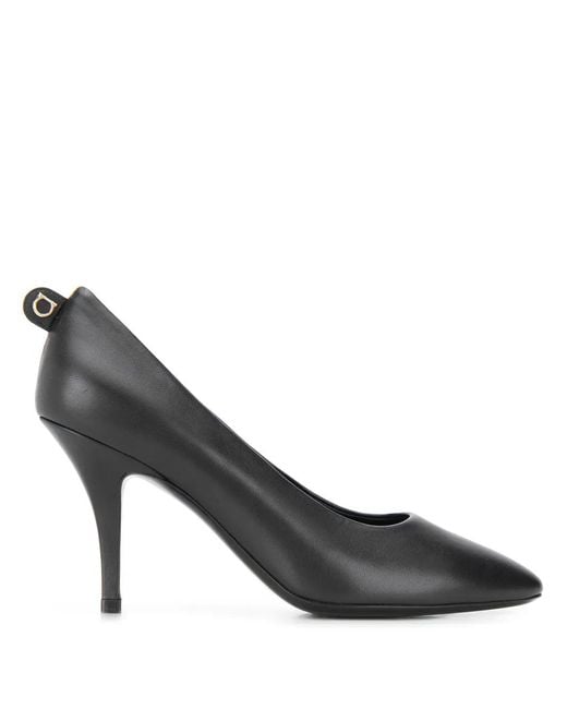 Ferragamo Black Gancini Pumps