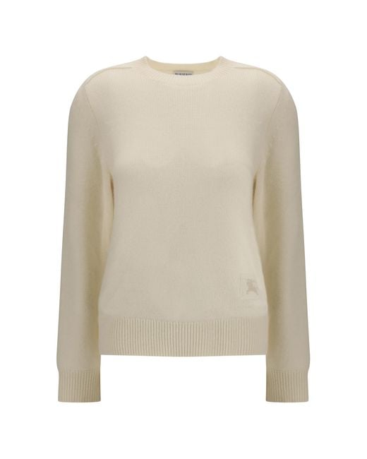 Burberry White Cashmere Jumper