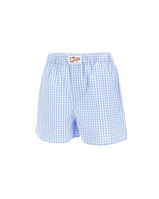 Mc2 Saint Barth Blue Boxy Cotton Shorts