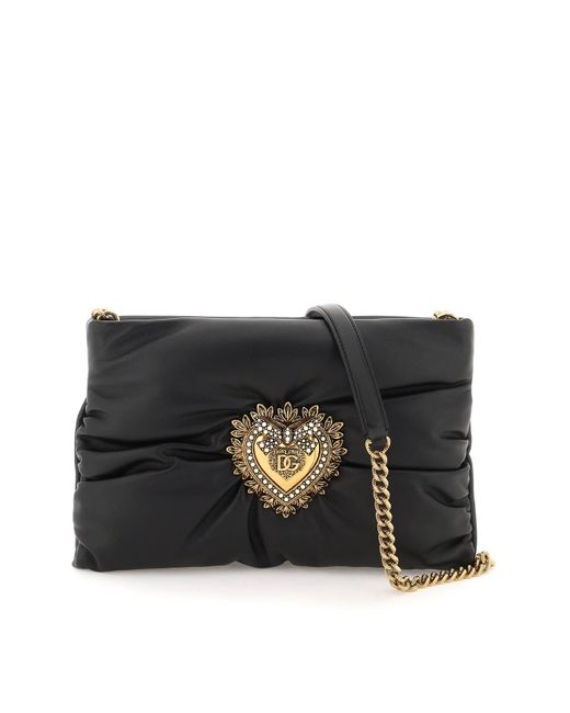 Dolce & Gabbana Black 'devotion' Soft Crossbody Bag