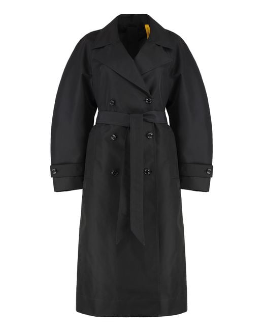 Moncler Black Trench Coat Zake Polyester & Raincoats