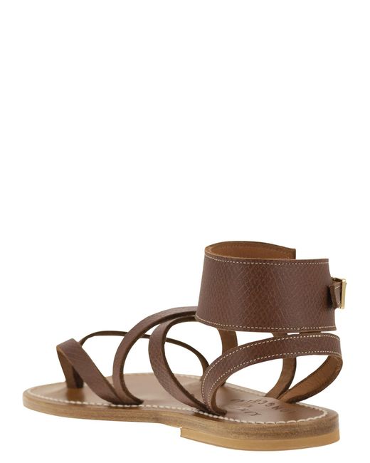 Longchamp Brown X K.jacques Leather Sandals