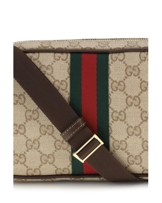 Gucci Multicolor Gg Shoulder Bag With Web Stripe Cotton; Linen; Polyurethane for men