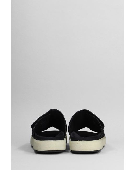 Clarks Black Overleigh Slide Sandals for men