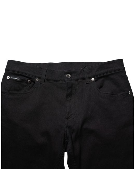 Dolce & Gabbana Black Slim Fit Jeans for men