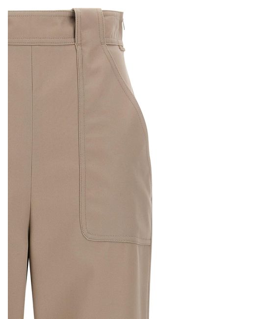 Max Mara 'Palio' Pants in Natural | Lyst