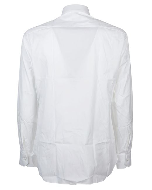 Zegna White Long Sleeve Shirt for men