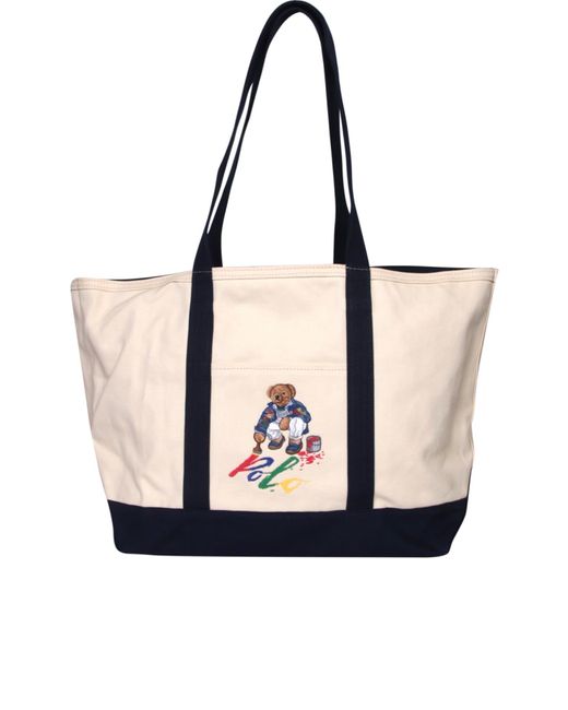 Polo Ralph Lauren Natural Canvas Logo Tote Bag for men