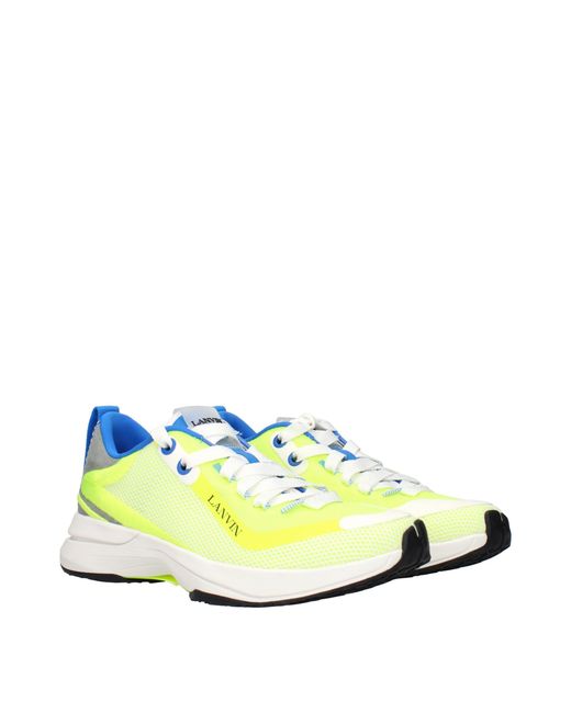 Lanvin Yellow Sneakers Runner Fabric/ Fluorescent for men
