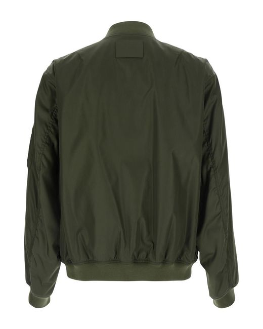 Balenciaga Green Bomber Jacket Tech Fabric Coat for men