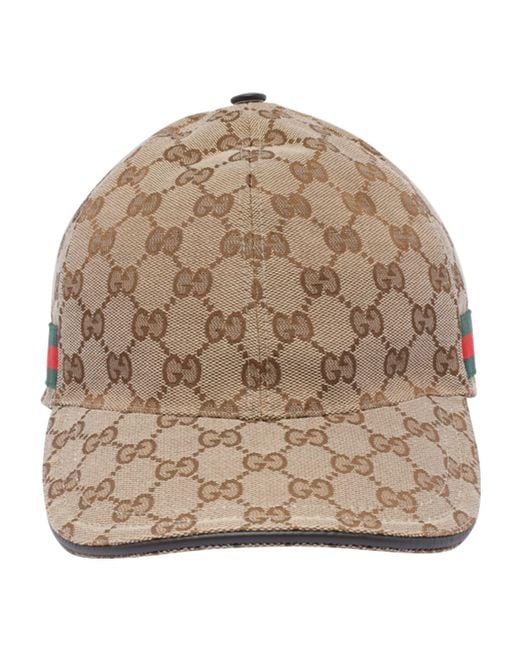 Gucci Brown Original Gg Canvas Baseball Hat With Web for men