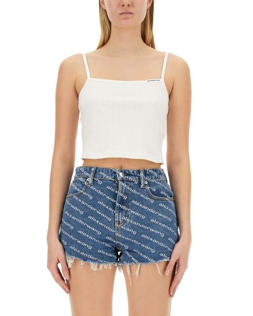 T By Alexander Wang Blue Canvas Cami