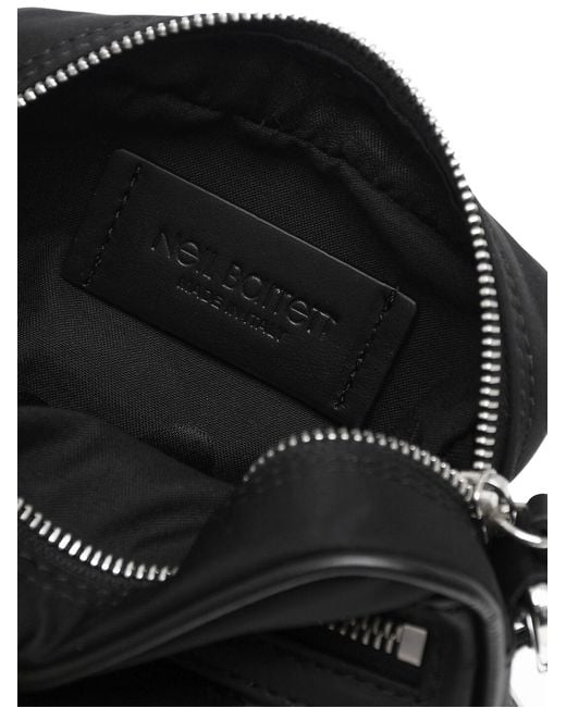 Neil Barrett Black Bearbrick Logo Nylon Twill Crossboby Bag for men